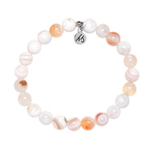 Load image into Gallery viewer, White Natural Agate "Purity" Stacker - TJazelle