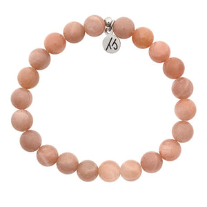 Serendipity Peach Moonstone Stacker - TJazelle