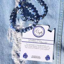 Load image into Gallery viewer, &quot;Stability&quot; Denim Blue Agate Stacker - TJazelle