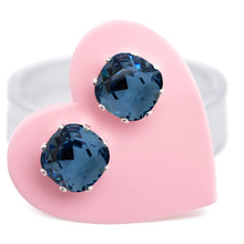 Load image into Gallery viewer, Denim Mini Cushion Sterling Silver Stud Earrings - JoJoLovesYou