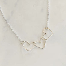 Load image into Gallery viewer, Triple Interlocking Heart Necklace-Sterling Silver
