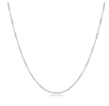 Load image into Gallery viewer, Diamond Cut Long Square Bead Chain - Sterling Silver