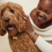 Load image into Gallery viewer, "Dog Mom" Little Words Project Bracelet - Cookies and Cream