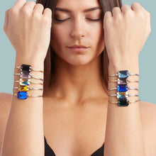 Load image into Gallery viewer, Dylan Bangle Bracelet in Aurora Borealis Crystal AB