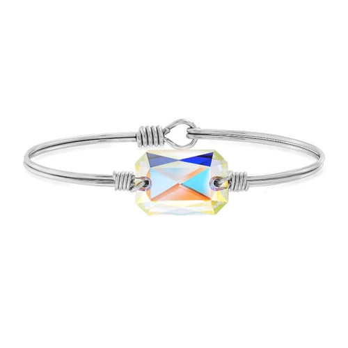 Dylan Bangle Bracelet in Aurora Borealis Crystal AB