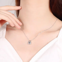 Load image into Gallery viewer, Moissanite Heart Lock Charm Necklace - Sterling Silver