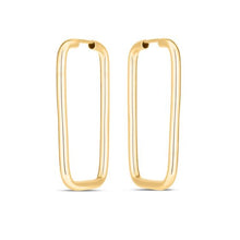 Load image into Gallery viewer, Endless Rectangle Hoops - 14K Yellow Gold
