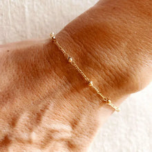 Load image into Gallery viewer, 18k Gold Filled Beaded Bracelet with Cross Charm