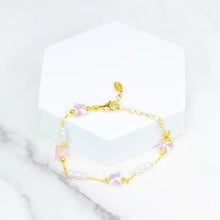 Load image into Gallery viewer, Pink Butterfly Pearl Bracelet