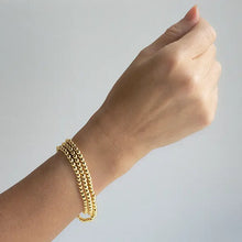 Load image into Gallery viewer, Gold Layering Bracelets 4mm Wrap - Lenny and Eva