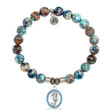 Load image into Gallery viewer, Seahorse Silver Charm Bracelet - TJazelle