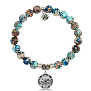 Teacher Silver Charm Bracelet - TJazelle