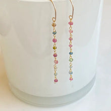 Load image into Gallery viewer, Tourmaline Threader Earrings