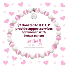 Load image into Gallery viewer, Ellie Fund Pink Selenite &amp; White Jade Charity Stacker - TJazelle - Breast Cancer Awareness