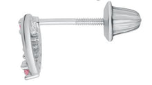 Load image into Gallery viewer, Pink CZ Heart Screw Back Earrings - Sterling Silver
