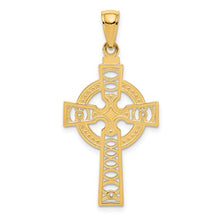 Load image into Gallery viewer, Celtic Cross with Eternity Circle - 14K Yellow Gold