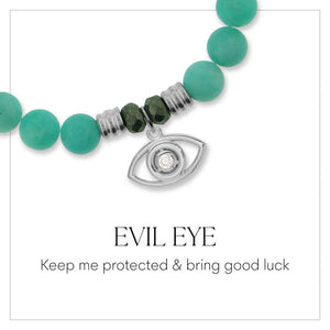 Evil Eye Silver Charm Bracelet - TJazelle