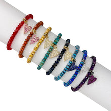 Load image into Gallery viewer, Harper Slanted Heart Beaded Bracelet
