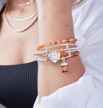 Load image into Gallery viewer, "Pumpkin Spice Cup" Charm Bangle Bracelet - Alex and Ani