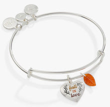 Load image into Gallery viewer, "Fall In Love" Charm Bangle Bracelet - Alex and Ani