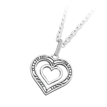 Load image into Gallery viewer, "Family Heart" Silver Necklace - TJazelle