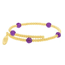 Load image into Gallery viewer, February Birthstone Gold-Filled Bead Wrap - By Wind &amp; Fire