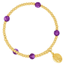 Load image into Gallery viewer, February Birthstone Gold-Filled Bead Wrap - By Wind &amp; Fire