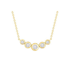 Load image into Gallery viewer, Five Stone Diamond Necklace - 14K Yellow Gold