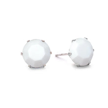 Load image into Gallery viewer, Flat White Bling Earrings - JoJoLovesYou