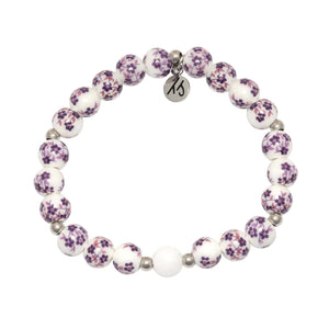 Purple Floral Moments Bracelet - TJazelle