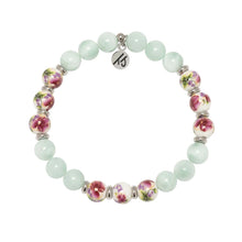 Load image into Gallery viewer, Green Angelite Orchid Floral Moments Bracelet - TJazelle