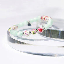 Load image into Gallery viewer, Green Angelite Orchid Floral Moments Bracelet - TJazelle