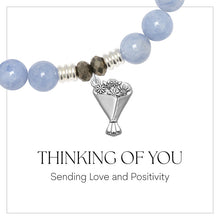 Load image into Gallery viewer, Thinking Of You Flowers Silver Charm Bracelet - TJazelle