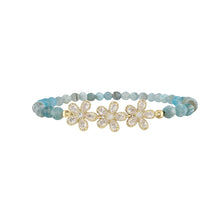 Load image into Gallery viewer, Light Blue Flower Stretch Anklet - Love Lisa