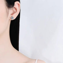 Load image into Gallery viewer, North Star Moissanite Stud Earrings in Sterling Silver