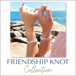 Friendship Knot Bracelet - Silver Steel with Gold Knot - TJazelle