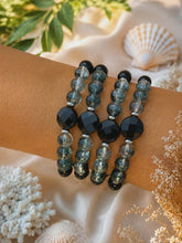 Load image into Gallery viewer, "Midnight Sparkle" Onyx w/Garden Quartz - Marie's Exclusive-TJazelle Bracelet