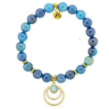 Load image into Gallery viewer, Generations Larimar Gold Charm Bracelet - TJazelle