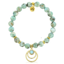 Load image into Gallery viewer, Generations Larimar Gold Charm Bracelet - TJazelle