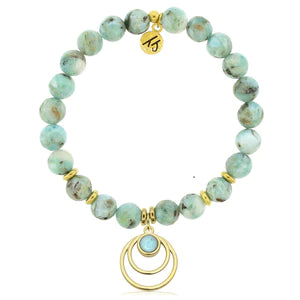 Generations Larimar Gold Charm Bracelet - TJazelle