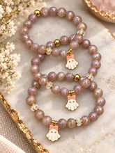 Load image into Gallery viewer, Ghost with Bow on Mystic Strawberry Quartz Beaded Bracelet - Elena Michele