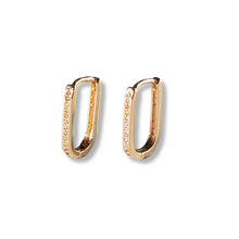 Load image into Gallery viewer, Gilded Oval Hoop Earrings - Lenny and Eva