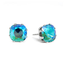 Load image into Gallery viewer, Glacier Mini Cushion Sterling Silver Stud Earrings - JoJoLovesYou