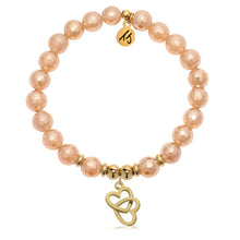 Load image into Gallery viewer, Linked Hearts Gold Plated Charm Bracelet - TJazelle