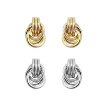 Load image into Gallery viewer, Dangling Triple Knot Stud Earrings