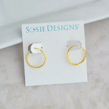 Load image into Gallery viewer, Gold Over Sterling Silver Diamond Cut Endless Hoops - 16mm