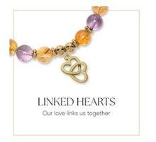 Load image into Gallery viewer, Linked Hearts Gold Plated Charm Bracelet - TJazelle