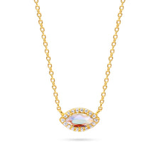 Load image into Gallery viewer, Angel Aura Quartz Good Eye Silver Necklace - Chloe &amp; Lois