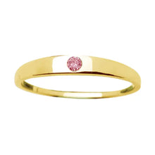 Load image into Gallery viewer, Children's 14K Gold-Plated Ring with Pink Stone - Cherished Moments