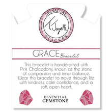 Load image into Gallery viewer, Pink Chalcedony "Grace" Stacker - TJazelle *retired stone*